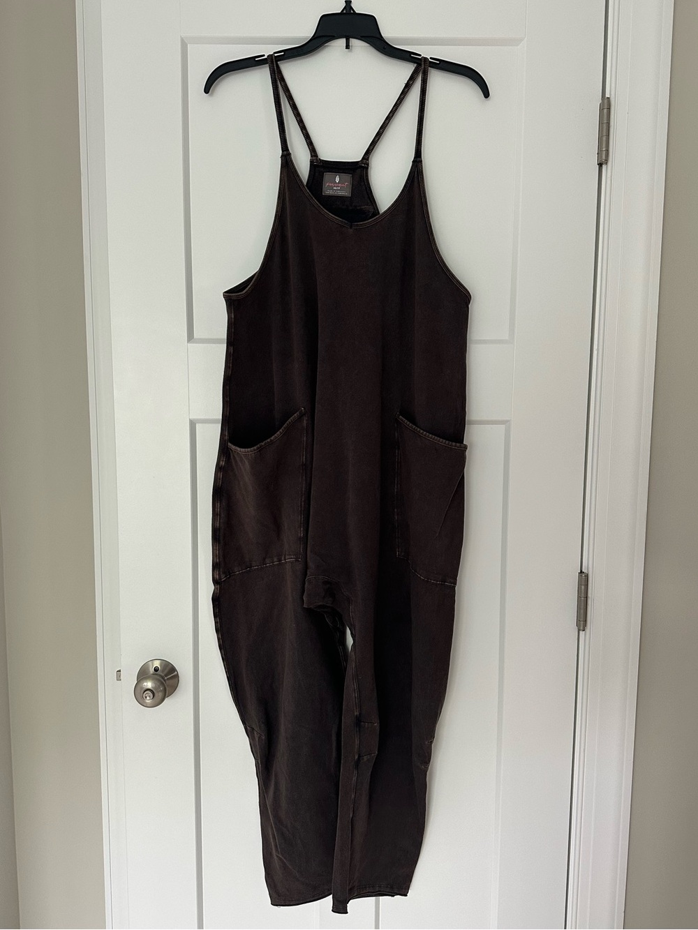 Free People FP movement Hot Shot Onesie in Washed Black (XS)